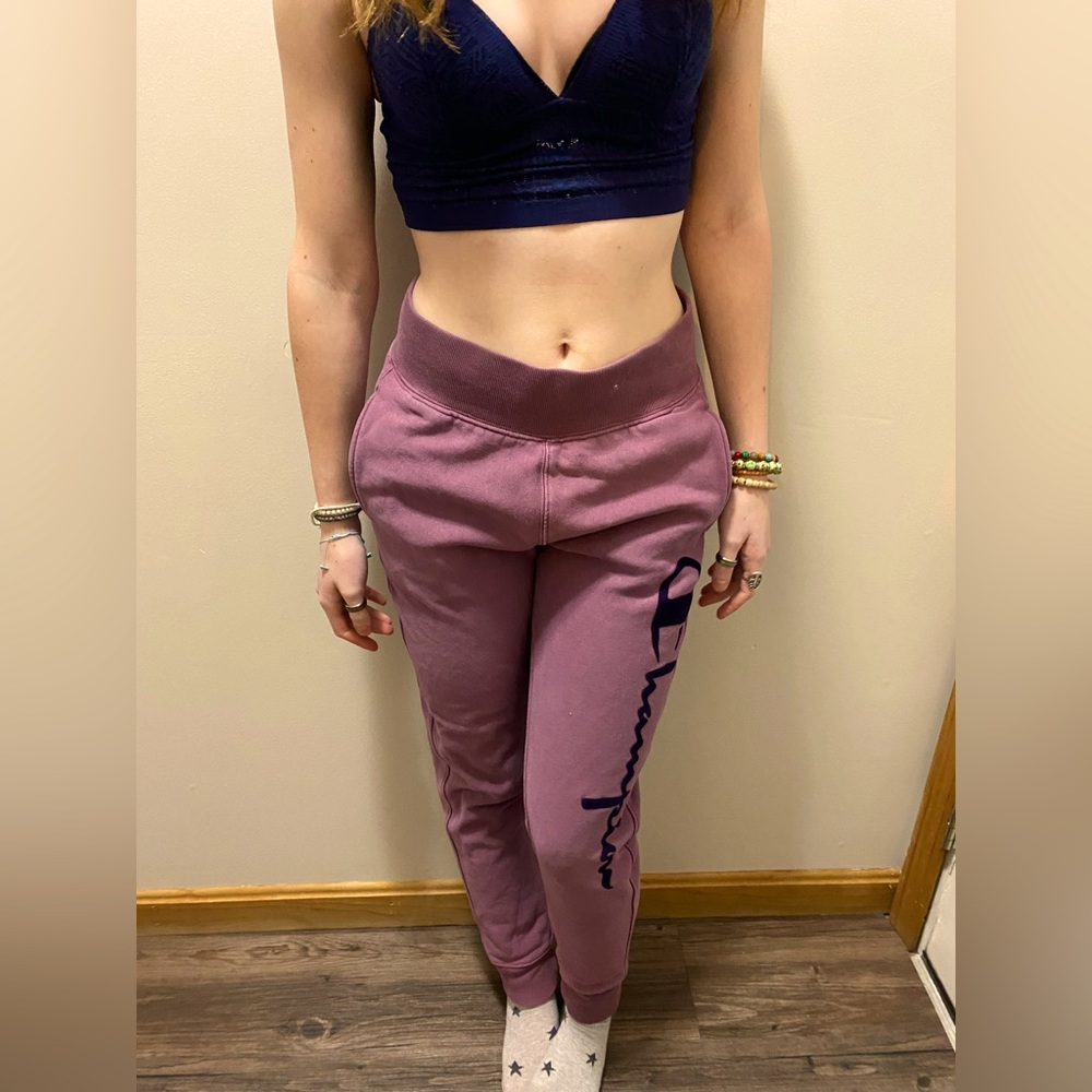 Purple champion sweatpants